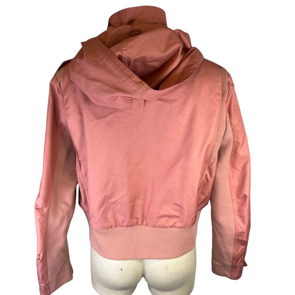 NWT $318 Sweaty Betty Timeless Cropped Trench Jacket Clay Pink Size 12 Hooded - Picture 5 of 8